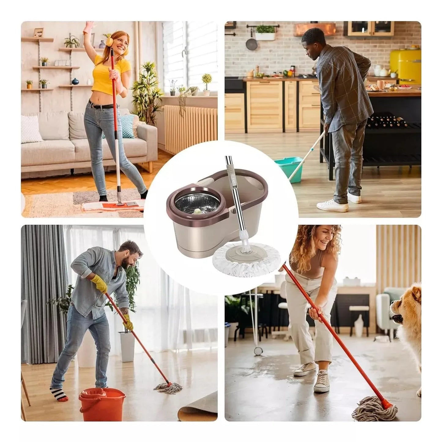 Trapeador Spin Mop Giratorio 360